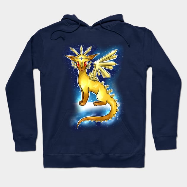 Topaz Dragon - Cute Cartoon Dragon Hoodie by Shirin Illustration